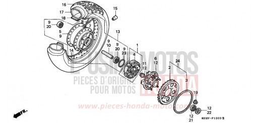 ROUE ARRIERE VT600CV de 1997
